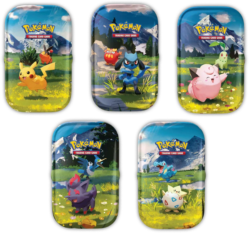 Jeu de Cartes Pokémon - Lot de 5 Mini Tins Pokémon – Héros Transcendant