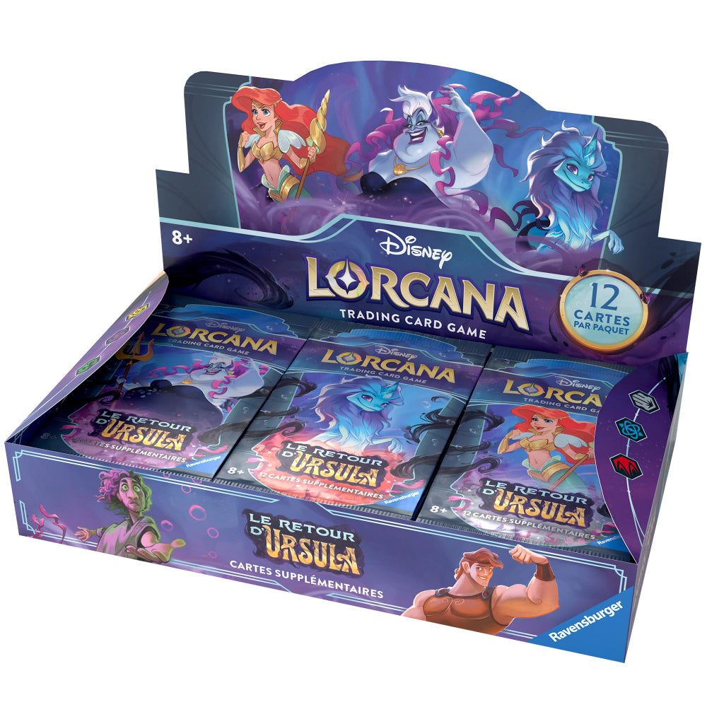 Jeu de Cartes Lorcana - Display de 24 Boosters (Scellés) Le Retour d’Ursula
