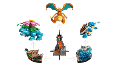 LEGO - Florizarre, Dracaufeu et Tortank