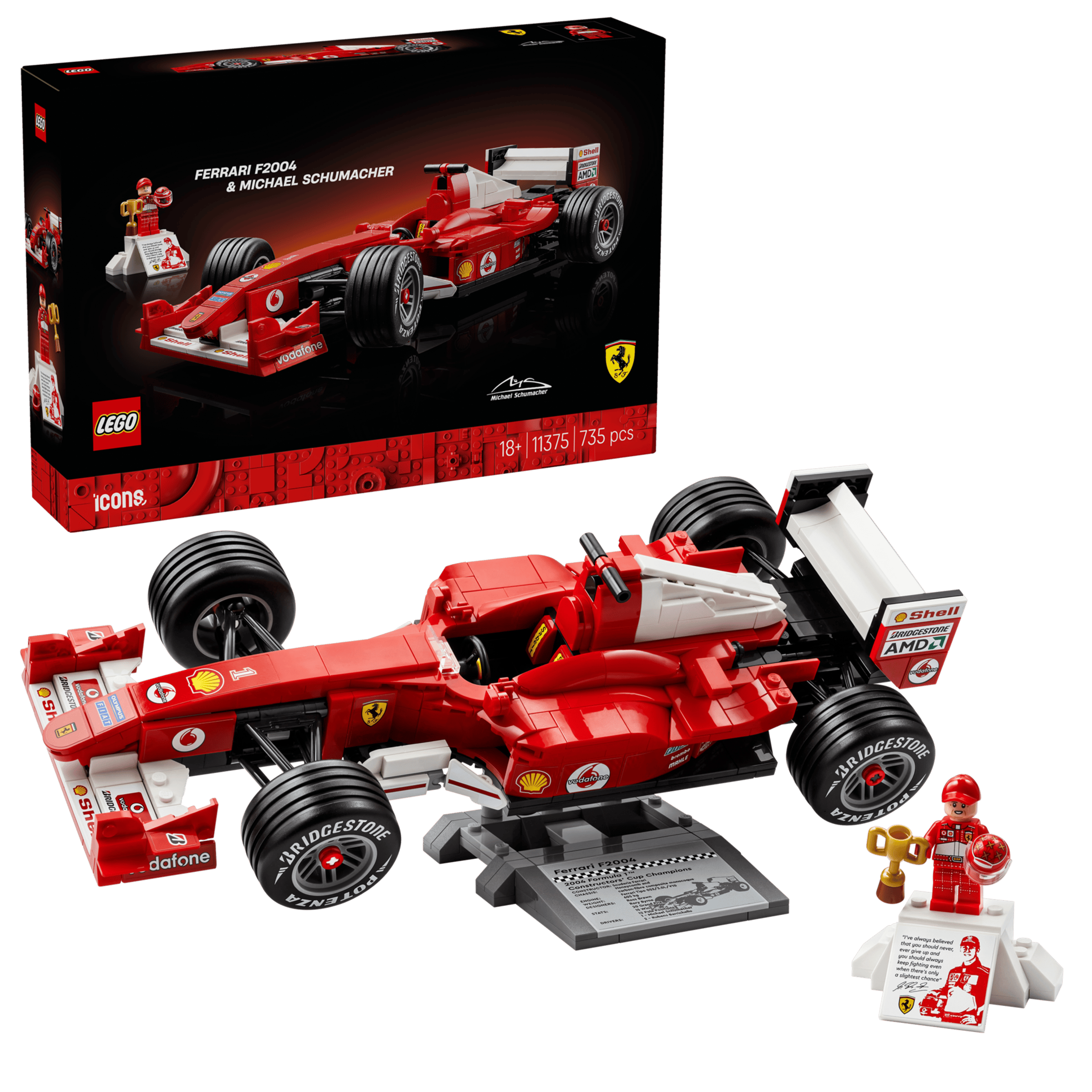 LEGO - Ferrari F2004 et Michael Schumacher